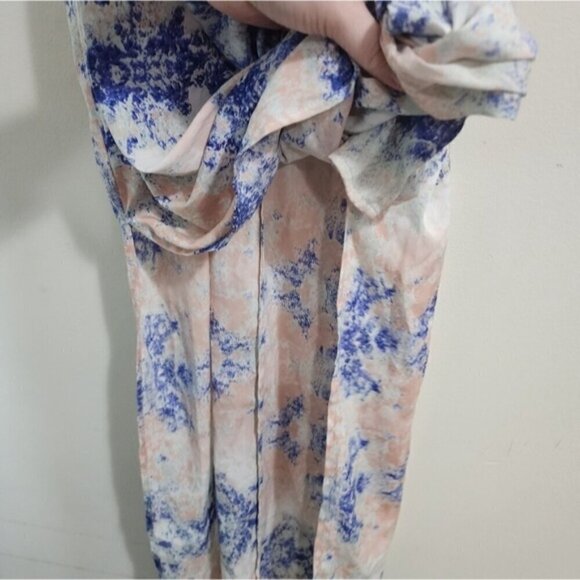 W118 By Walter Baker Dress Women 6 Water Color Tie Dye Sleeveless Slit Maxi - Picture 6 of 10